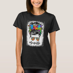 Camiseta Gaga Vida Coque Desarrumado Bandana Óculos Autismo