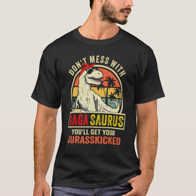 Camiseta Gagasaurus Rex Dinosaur Gaga Saurus Matchin (Frente)