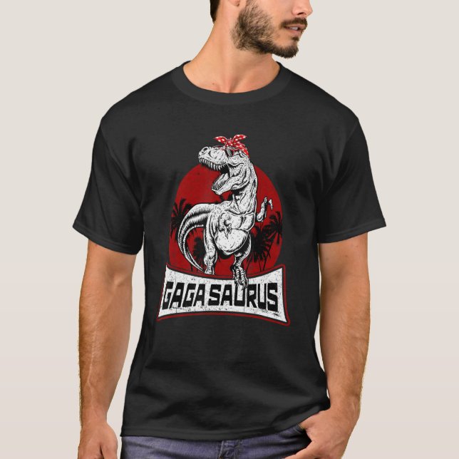 Camiseta Gagasaurus Rex Dinosaur Gaga Saurus Matchin (Frente)