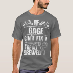 Camiseta GAGE Gift Name Conserte A Engraçada Ideia De Pai D