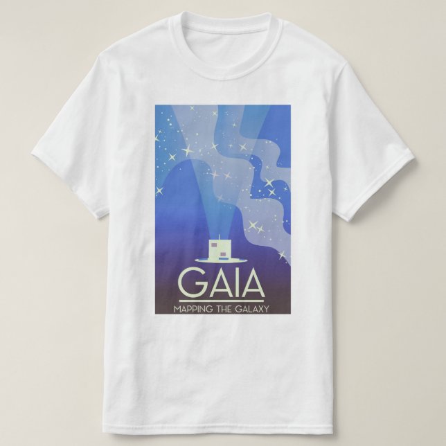Camiseta GAIA Mapeando o Universo (Frente do Design)