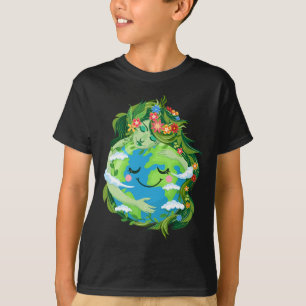 Camiseta Gaia, uma mãe verde e bonita salva nosso planeta T