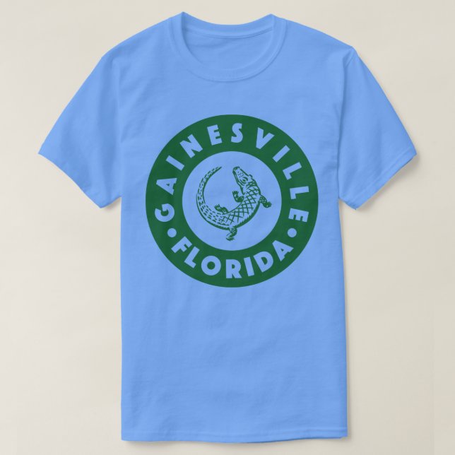 Camiseta Gainesville Florida Circle Green (Frente do Design)
