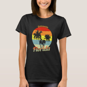 Camiseta Gainesville Florida Retro Tropical Palm Trees Vaca