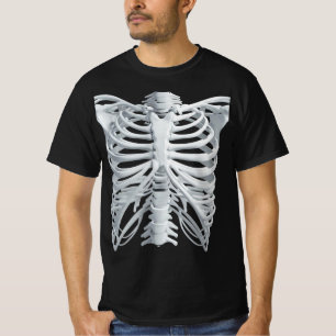 Camiseta Gaiola da costela do esqueleto