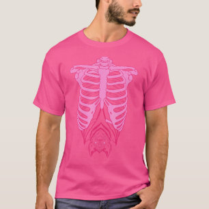 Camiseta Gaiola De Costelas Com Gótico De Bat Nu Góticos De