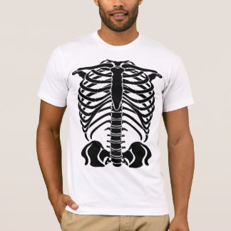 Camiseta Gaiola Torácica de Esqueleto Preto