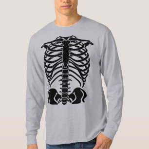 Camiseta Gaiola Torácica de Esqueleto Preto
