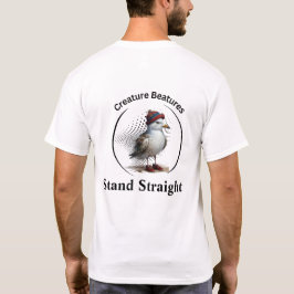 Camiseta Gaivota de hetero de pé no disfarce de tartan esco