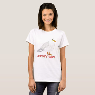 Camiseta Gaivota Jersey Girl dedos dos pés arenosos e beijo