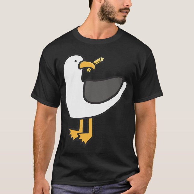 Camiseta Gaivota Roubou sua Batata Frita (Frente)