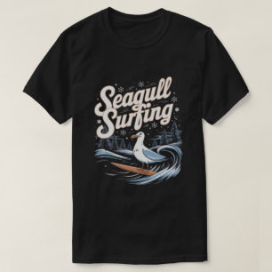 Camiseta Gaivota Surfista de Inverno, Gaivota Surfa, Gaivot