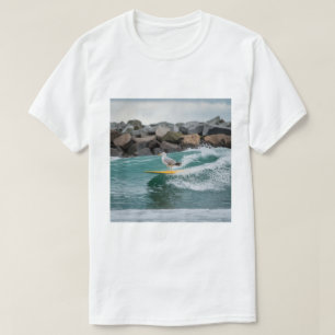 Camiseta Gaivota Surfista de Inverno, Gaivota Surfa, Gaivot