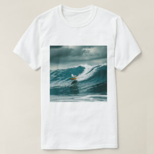 Camiseta Gaivota Surfista de Inverno, Gaivota Surfando, Gai