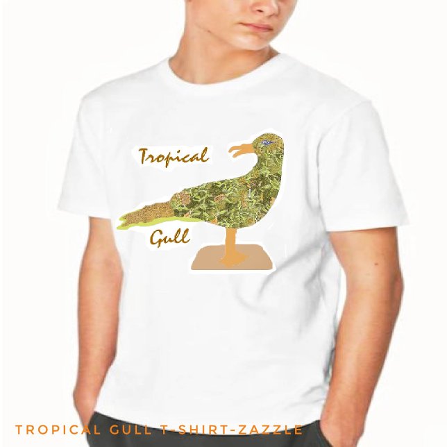 Camiseta Gaivota tropical (Criador carregado)