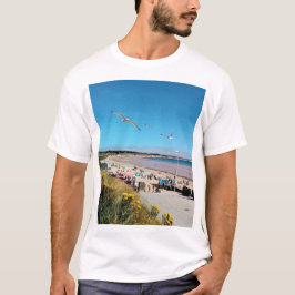 Camiseta Gaivotas, na praia de Bridlington