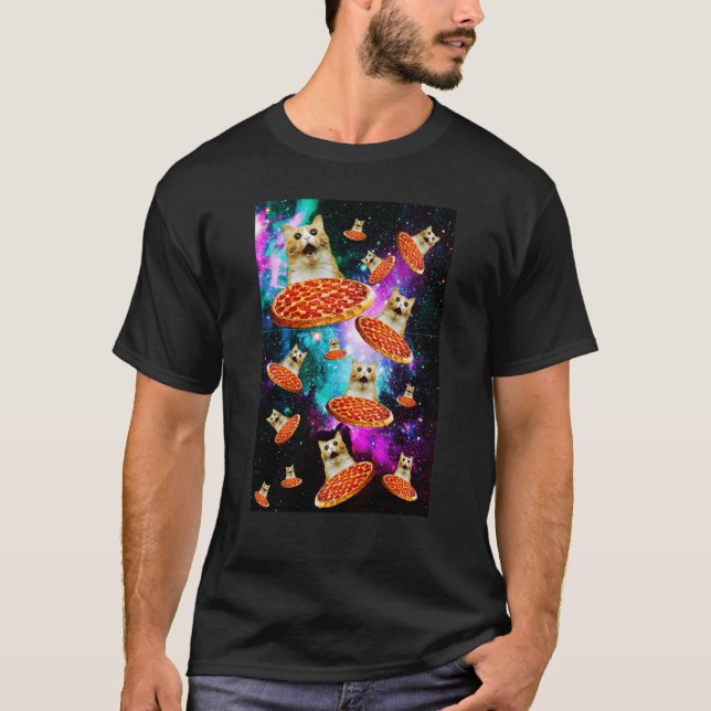 Camiseta Gala de comida sarcasmo gatinho astronauta gato pi (Frente)