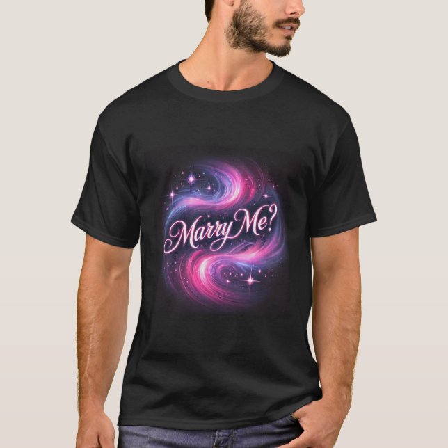 Camiseta Galacic Love Casado Me Mens Tshirt (Frente)