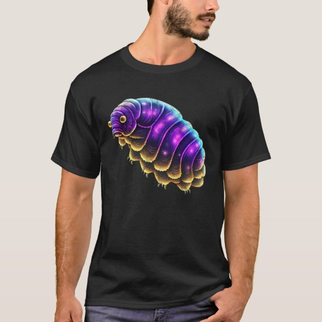 Camiseta Galactic tardigrade universe cosmos water bear vin (Frente)