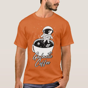 Camiseta Galáctico Astronauta Cuta De Café No Espaço