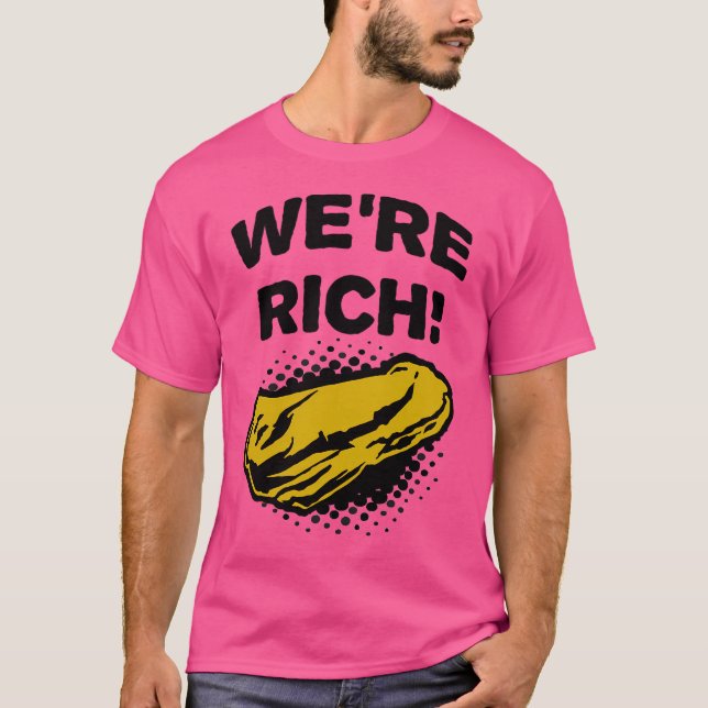 Camiseta Galáctico De Rocha Profunda - Somos Ricos (Frente)