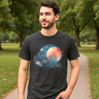 Camiseta  Galáxia Aquarela Arte Abstrata Cinza 