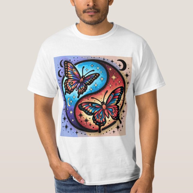Camiseta Galáxia Borboleta Celestial Estética (Frente)