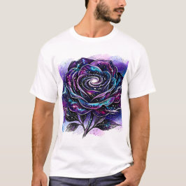 Camiseta Galáxia Celestial Rosa Nebulosa Espiral Produto Pe