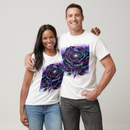Camiseta Galáxia Celestial Rosa Nebulosa Espiral Produto Pe