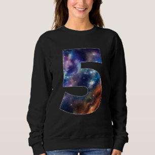 Camiseta Galáxia com 5 anos Espaço de Aniversário de 5