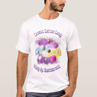 Camiseta Galáxia Cosmica de Doces de Algodão