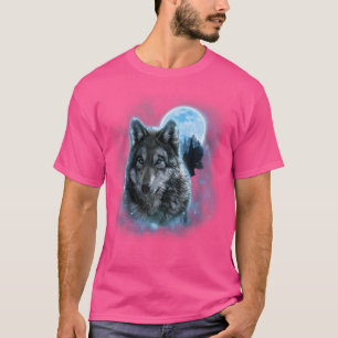 Camiseta Galáxia da Floresta Moon de Terra Icy do Lobo das