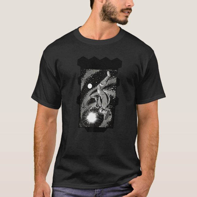 Camiseta Galáxia do Astronauta Espacial (Frente)