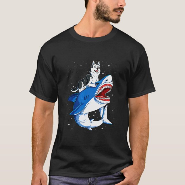 Camiseta Galáxia do Espaço do Cão rouco (Frente)