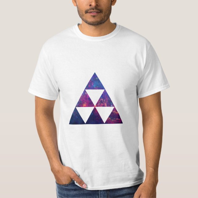 Camiseta Galáxia do hipster / Triângulo Espacial (Frente)