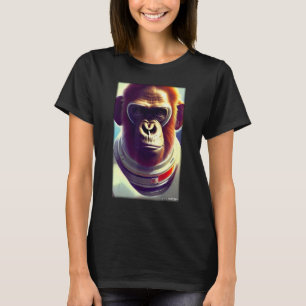 Camiseta Galáxia do Universo do Astronauta Animal do Macaco
