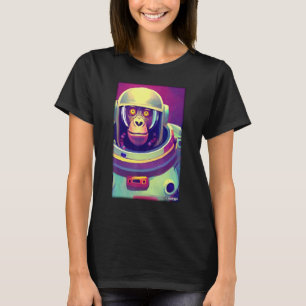Camiseta Galáxia do Universo do Astronauta Animal do Macaco