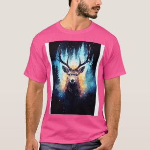 Camiseta Galáxia dos Veados Natureza e Cosmos