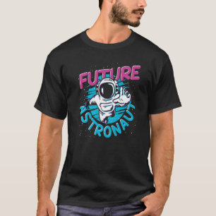 Camiseta Galáxia Espacial Crianças Astronauta do Futuro Esp
