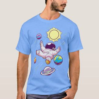 Camiseta Galáxia Espacial dos Planetas Astronautas