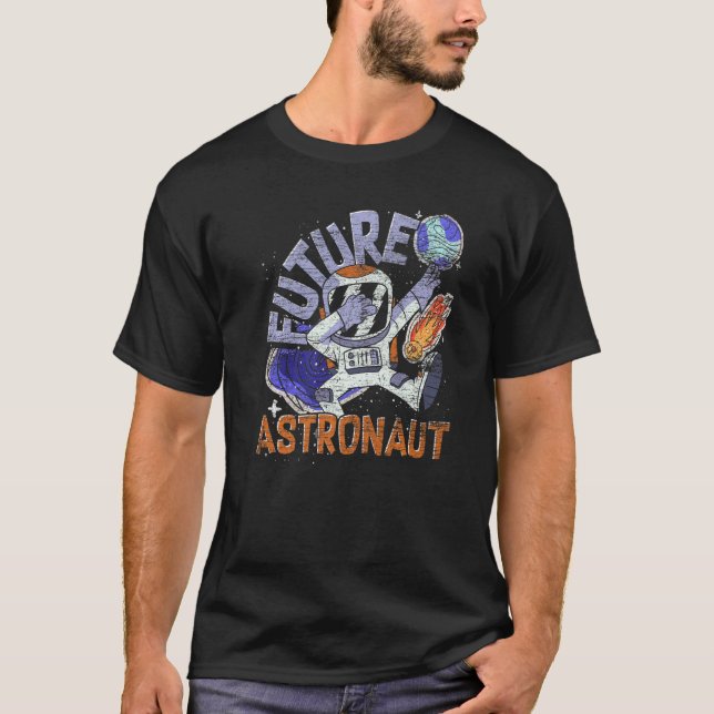 Camiseta Galáxia Espacial Exterior Dabbing Astronau (Frente)