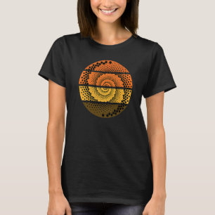 Camiseta Galáxia Espiral Geométrica Com Padrão Espiral