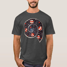 Camiseta Galáxia Espiral Planetas da Bola de Praia Engraçad