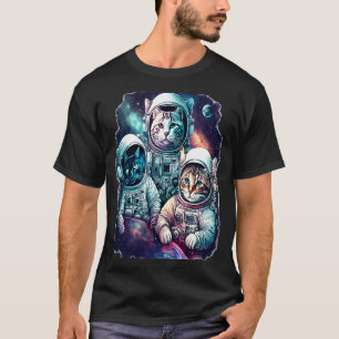 Camiseta Galáxia gato fofo astronauta espaço ciência para g