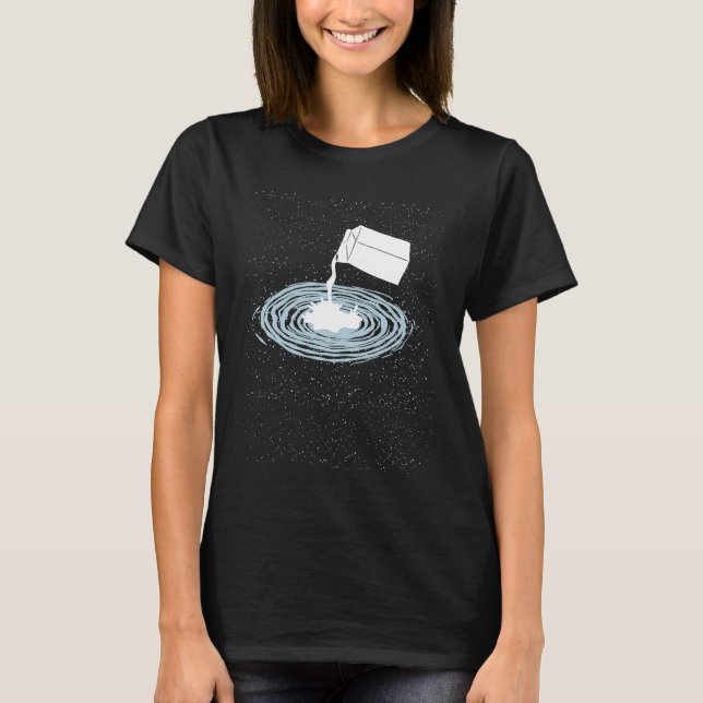 Camiseta Galáxia Látea fofa no espaço universo (Frente)