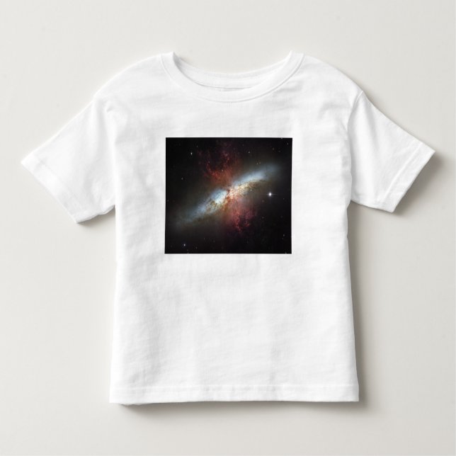 Camiseta Galáxia Starburst, Messier 82 (Frente)