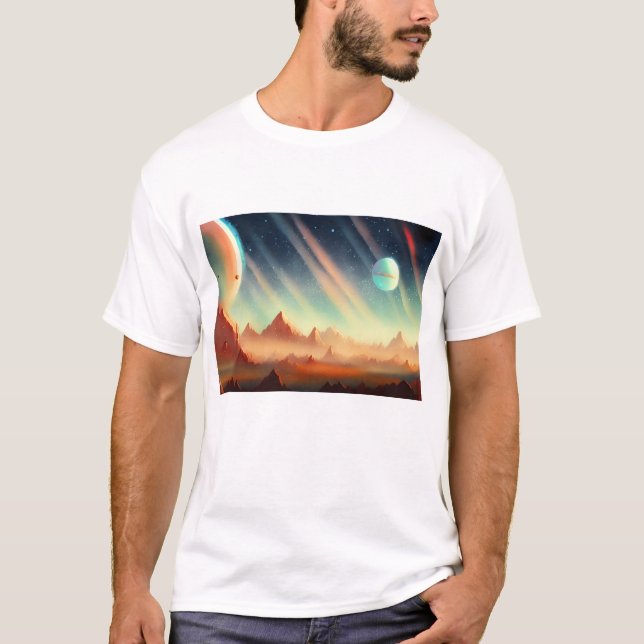 Camiseta Galáxia, Universo, Estrelas, Espaço Exterior (Frente)