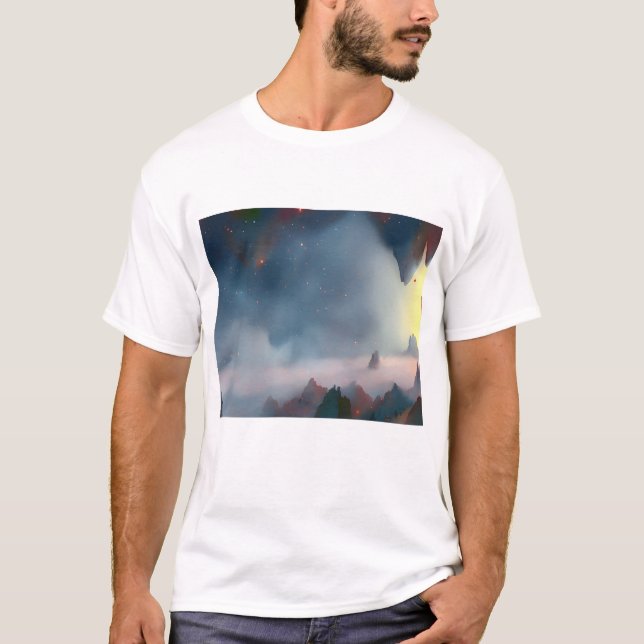 Camiseta Galáxia, Universo, Estrelas, Espaço Exterior (Frente)