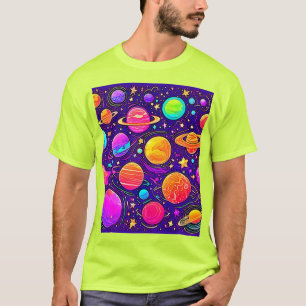 Camiseta Galáxia Whimsical em Matizes Suaves