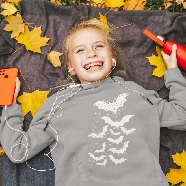 Camiseta Galáxias Brancas e Estrelas do Halloween Voando (Criador carregado)